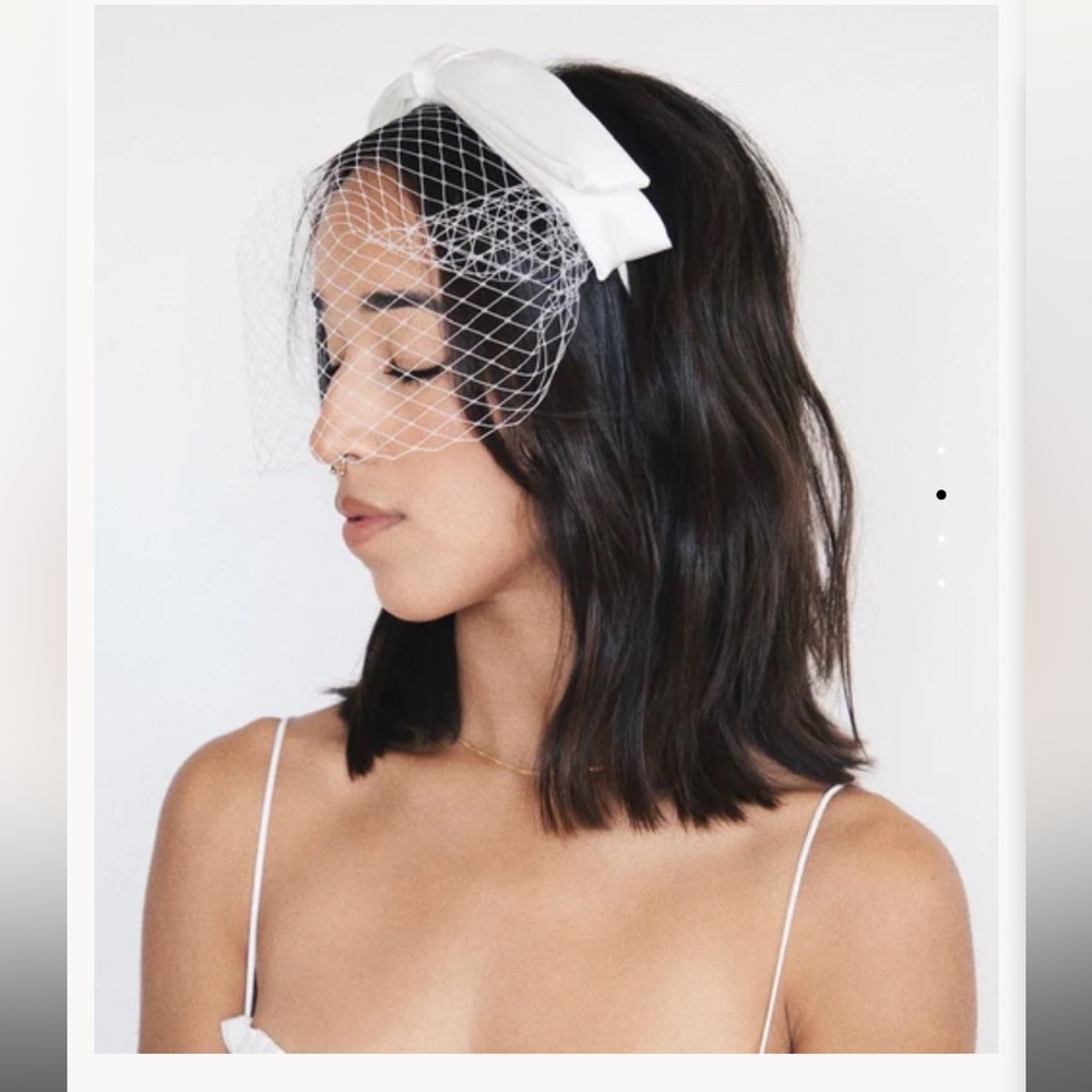 Kristin Ess The Veil Headband in Bright White